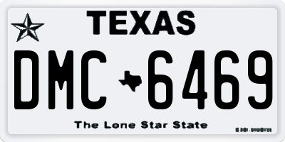 TX license plate DMC6469