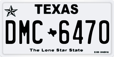 TX license plate DMC6470