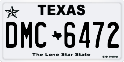 TX license plate DMC6472