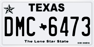 TX license plate DMC6473