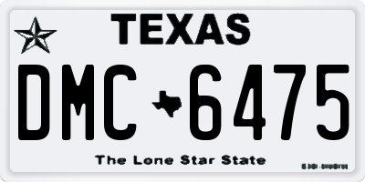TX license plate DMC6475