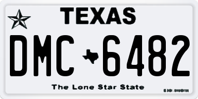 TX license plate DMC6482