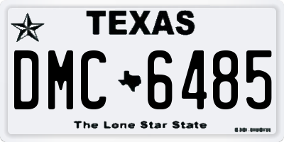 TX license plate DMC6485
