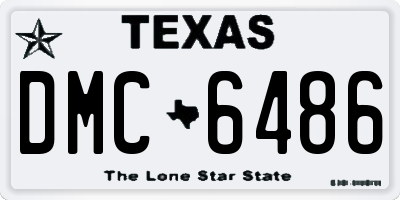 TX license plate DMC6486