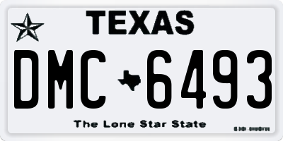 TX license plate DMC6493