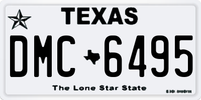 TX license plate DMC6495