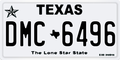 TX license plate DMC6496