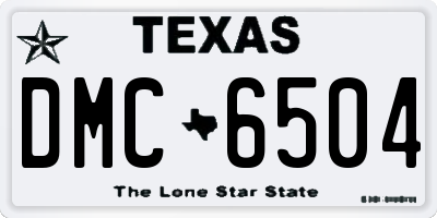 TX license plate DMC6504