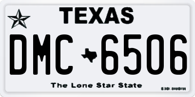 TX license plate DMC6506