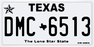 TX license plate DMC6513