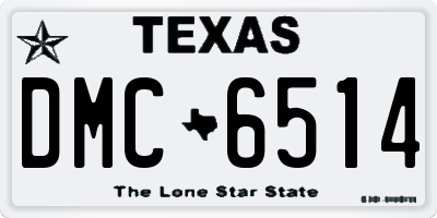 TX license plate DMC6514