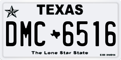 TX license plate DMC6516