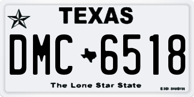 TX license plate DMC6518