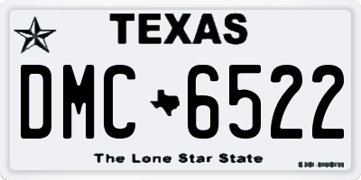 TX license plate DMC6522