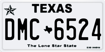 TX license plate DMC6524