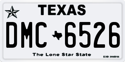 TX license plate DMC6526