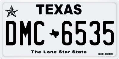 TX license plate DMC6535