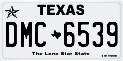 TX license plate DMC6539
