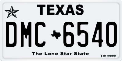 TX license plate DMC6540