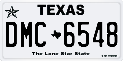 TX license plate DMC6548