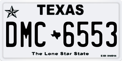 TX license plate DMC6553