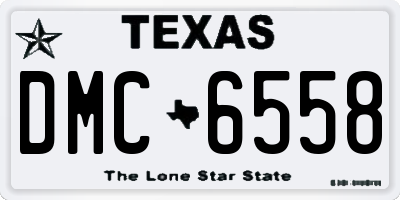 TX license plate DMC6558