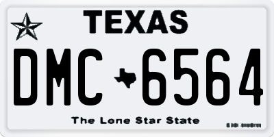 TX license plate DMC6564