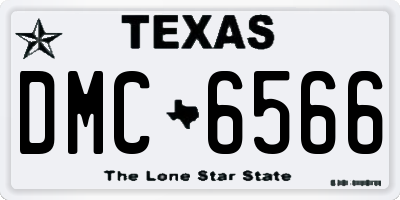 TX license plate DMC6566