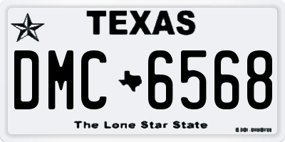 TX license plate DMC6568
