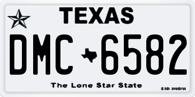 TX license plate DMC6582