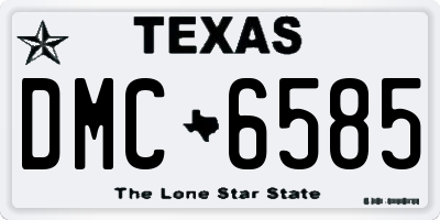 TX license plate DMC6585