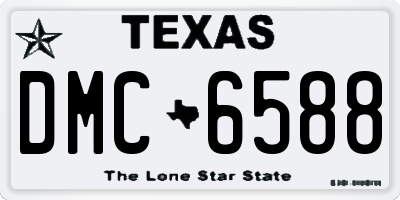 TX license plate DMC6588