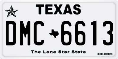 TX license plate DMC6613