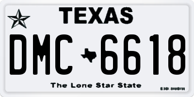 TX license plate DMC6618