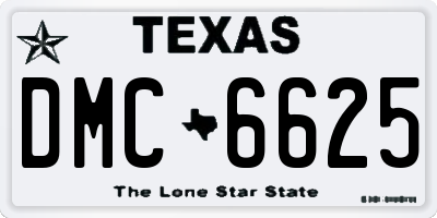 TX license plate DMC6625