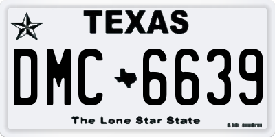 TX license plate DMC6639
