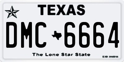 TX license plate DMC6664