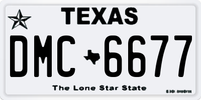 TX license plate DMC6677