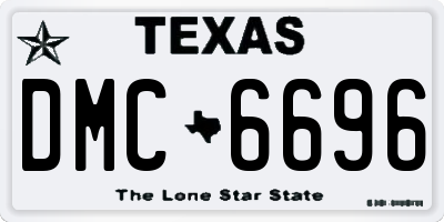 TX license plate DMC6696