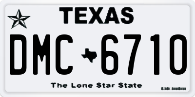 TX license plate DMC6710