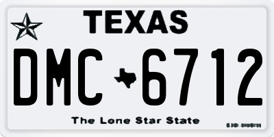 TX license plate DMC6712