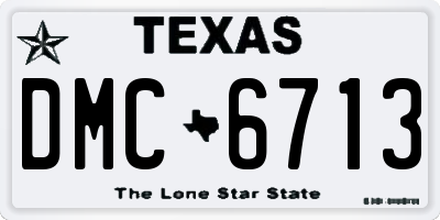 TX license plate DMC6713