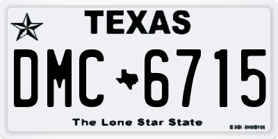 TX license plate DMC6715