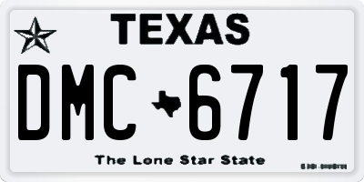 TX license plate DMC6717