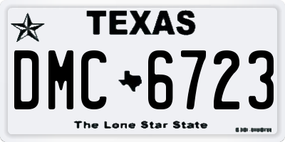 TX license plate DMC6723