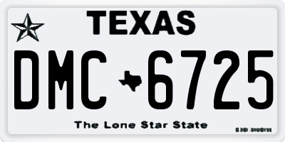 TX license plate DMC6725