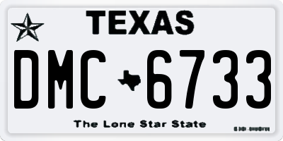 TX license plate DMC6733