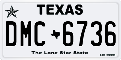TX license plate DMC6736