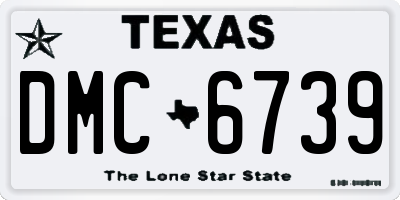 TX license plate DMC6739