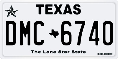 TX license plate DMC6740